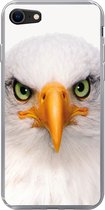 Geschikt voor iPhone 8 hoesje - Jongens - Adelaar - Amerikaanse zeearend - Vogel - Portret - Snavel - Ogen - Siliconen Telefoonhoesje