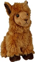 Pluche knuffel dieren Alpaca 18 cm - Speelgoed knuffelbeesten