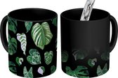 Magische Mok - Foto op Warmte Mokken - Patronen - Bladeren - Planten - Magic Mok - Beker - 350 ML - Uitdeelcadeautjes