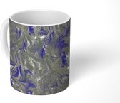 Mok - Grijs - Marmer print - Verf - Structuur - Patronen - Mokken - 350 ML - Beker - Uitdeelcadeautjes