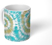 Mok - Verf - Tie dye - Patronen - Blauw - Mokken - 350 ML - Beker - Uitdeelcadeautjes