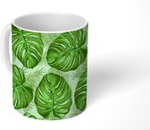 Mok - Koffiemok - Monstera - Palmblad - Patronen - Mokken - 350 ML - Beker - Koffiemokken - Theemok