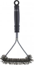 barbecueborstel 30,5 x 16,5 cm ABS/staal zwart