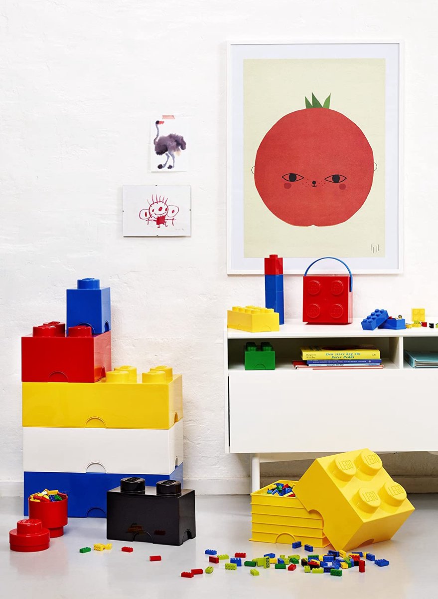 Room Copenhagen LEGO Storage Brick 1 rond Grijs opbergdoos thumbnail 3