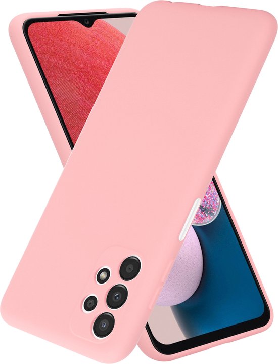 Twee roze ShieldCase hoesjes voor Samsung A13, de ene ligt voor de andere.