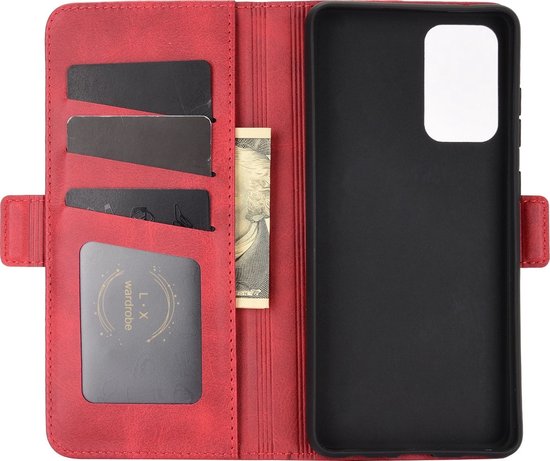 Bibliothèque Mobigear Mince Bookcase Convient pour Samsung Galaxy A52 5G - Rouge