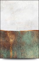 Maison de France - Hout First+snow - canvas schilderij met zwarte lijst - inlijsting - 100 x 140 cm