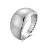 Twice As Nice Ring in edelstaal, bolle ring, 11 mm  52