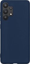 Hoesje Geschikt voor Samsung A13 4G Hoesje Siliconen Cover Case - Hoes Geschikt voor Samsung Galaxy A13 4G Hoes Back Case - Donkerblauw.