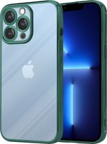 ShieldCase geschikt voor Apple iPhone 13 Pro vierkante metallic case - donkergroen - Backcover case - Shockproof hoesje - Achterkant hoesje