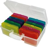 Gekleurde opbergboxen in koffer (13)