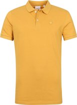 KnowledgeCotton Apparel - Polo Rowan Geel - M - Modern-fit