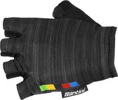 Santini Official Uci Rainbow Gloves ZWART - Maat XL
