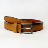 Lederen riem bruin slang fijn 130cm