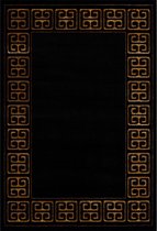 Magic Floor - Tapijt - Woonkamer - Vloerkleed Pera 0345A - Zwart - Polyester - (150x80cm)