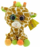 Giraffe zittend glitterogen 23cm