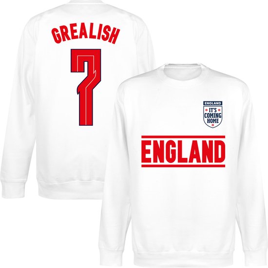 Engeland Grealish 7 Team Sweater - Wit - 110