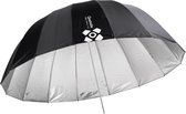 165 cm Zwart/Zilver Diep Parabolische Flitsparaplu / Flash Umbrella - DeepSpace165