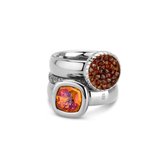 Melano Vivid & Friends Sunset ringen set - zilverkleurig - dames - maat 60