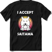 I Accept Saitama T-Shirt | Saitama Inu Wolfpack Crypto Ethereum kleding Kado Heren / Dames | Perfect Cryptocurrency Munt Cadeau Shirt Maat S