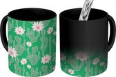 Magische Mok - Foto op Warmte Mokken - Koffiemok - Cactus - Bloemen - Patronen - Magic Mok - Beker - 350 ML - Theemok