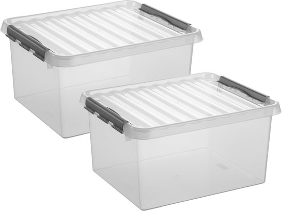 ACESOME Afsluitbare doos, afsluitbaar, opbergdoos, stof, katoen en linnen, afsluitbare doos, opvouwbare doos, afsluitbaar voor kleding en speelgoed (2, 40 x 30 x 21 cm