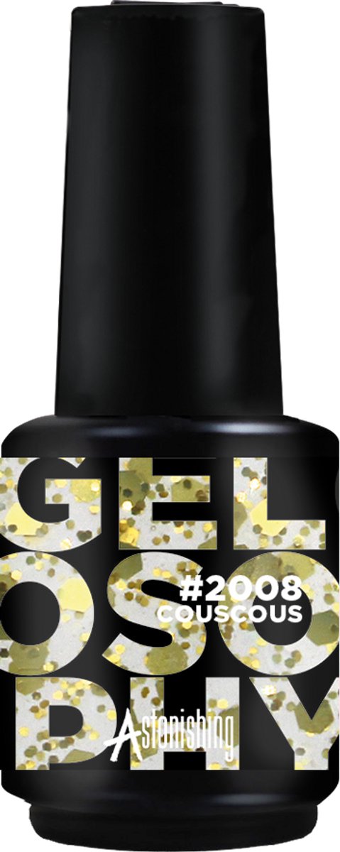 Astonishing Gelosophy Gellak #2008 Couscous – TPO-vrije UV/LED Gel Polish 15ml – Soak Off Gellak voor Perfecte Gelnagels & Nail Art