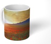 Mok - Italië - Zonsondergang - Klaproos - 350 ML - Beker - Uitdeelcadeautjes