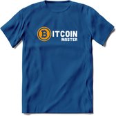 Bitcoin Master - Crypto T-Shirt Kleding Cadeau | Dames / Heren / Unisex | Bitcoin / Ethereum shirt | Grappig Verjaardag kado | Tshirt Met Print - Donker Blauw - L