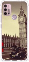 Smartphonehoesje Motorola Moto G30 | G20 | G10 Telefoon Hoesje met doorzichtige rand Londen City