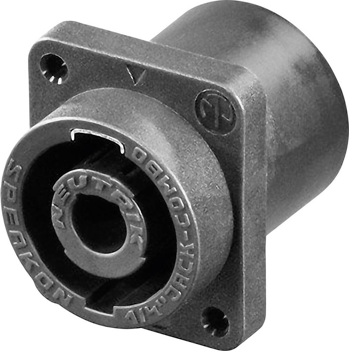 Neutrik NLJ2MD-H Luidsprekerconnector Flensbus, contacten recht Aantal polen: 2 Zwart 1 stuk(s)