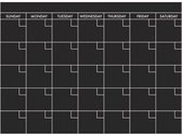 maandkalender krijtbord 43 x 61 cm zelfklevend zwart