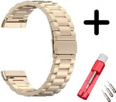 Fitbit Sense bandje staal champagne goud + toolkit