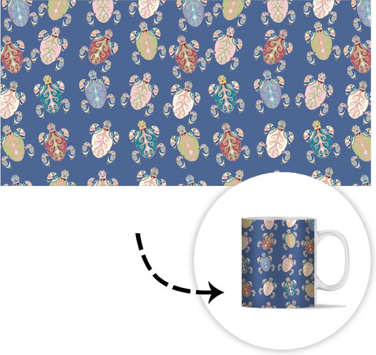 Mug - Tasse à café - Motifs - Tortue - Animaux - Fille - Kids - Enfants - Mugs - 350 ML - Tasse - Tasses à café - Tasse à thé - Décoration Sinterklaas - Cadeaux pour enfants - Chaussures cadeaux Sinterklaas