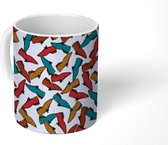Mok - Koffiemok - Patroon - Parijs - Schoenen - Mokken - 350 ML - Beker - Koffiemokken - Theemok
