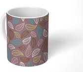 Mok - Koffiemok - Patronen - Bladeren - Design - Mokken - 350 ML - Beker - Koffiemokken - Theemok