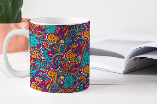 Mug - Tasse à café - Hippie - Flora - Abstrait - Motif - Mugs - 350 ML - Tasse - Tasses à café - Tasse à thé