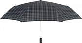 mini-paraplu Geruit heren 104 cm microvezel blauw