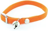 kattenhalsband elastisch 30 x 1 cm nylon oranje