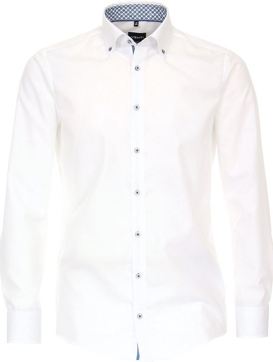 Wit Overhemd Met Gekleurde Kraag Venti 123824600-000 - L | bol.