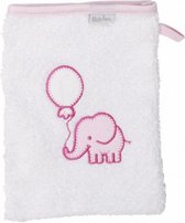 washand olifant 20 cm wit/roze