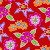 Bluuming Affairs - Bloemen Behang - Behangpapier - Kinderbehang - Rood - 0,53 x 10,05 M.