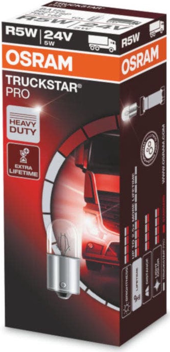 Osram Truckstar Pro R5W 24v 5627TSP 10 stuks