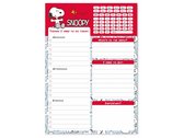 familieplanner Snoopy A5 papier rood/wit 54 vellen