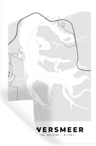 Muurstickers - Sticker Folie - Kaart - Lauwersmeer - Nederland - Lauwersmeer - Plattegrond - Stadskaart - 40x60 cm - Plakfolie - Muurstickers Kinderkamer - Zelfklevend Behang - Zelfklevend behangpapier - Stickerfolie