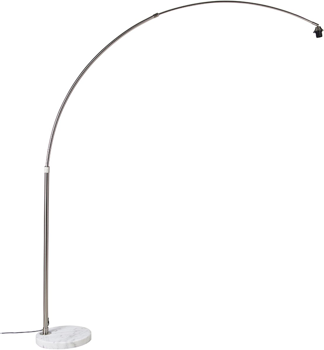 QAZQA xxl - Moderne Booglamp | Vloerlamp | Staande Lamp - 1 lichts - H 2690 mm - Staal - Woonkamer | Slaapkamer