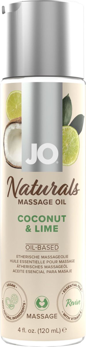 Goedkoopste System JO - Naturals Massage Oil Coconut En Lime - 120 ml