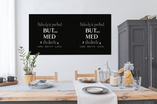 Tableau sur toile Médicaments - Étude - Étudiants - Citations - 160x80 cm - Décoration murale