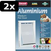 2x HONDENLUIK 620 ALUMINIUM WIT