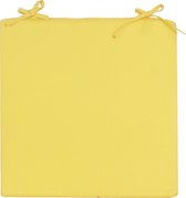 Stoelkussens voor binnen- en buitenstoelen in de kleur geel 40 x 40 cm - Tuinstoelen kussens